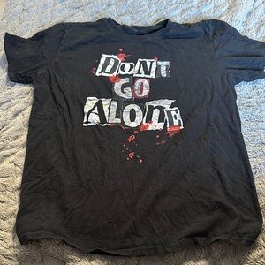 Black Graphic Tee - Don't Go Alone Halloween horror nights 2021